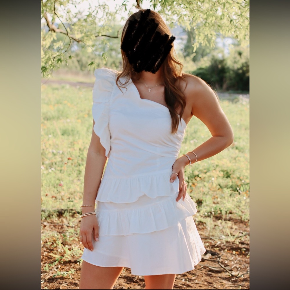 Papermoon One Shoulder White Dress
